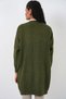 15768 Khaki Hair Knit Pattern Buttoned Hijab Knitwear Cardigan - 6
