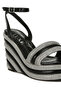 Women Rhinestone Studded Wedge Sandals in Black - 5