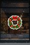Christmas Door Wreath Sticker – New Year Decoration for Shop Window & Home Glass