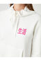 Printed Sweatshirt Back Detailed Long Sleeve - 5