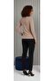 Knitted Blouse with a High Neck, Drawstring Detail at the Front and Slit Detail. - 3