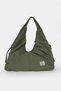 Icone Pleated Zippered Yoga Bag, Fitness Bag, Gym Saddlebag Look Pleated Khaki Sports Bag