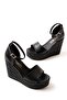 Women's platform heel shoes comfortable high heels (11cm) black - 3