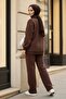 Teddy Bear Pattern Three Thread Double Suit 1655 - Brown - 3