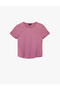 Short Sleeve Crew Neck Sports T-Shirt with Stitching Detail - 3
