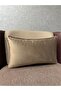 Imported Silk Velvet Light Brown Color Throw Pillow Cover 30x50cm - 3