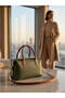 Women's Three Color Genuine Leather Tote Bag - 3