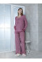 Viskon Melisa Dusty Rose Pajama Set 100% Cotton - 4