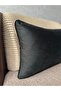 Imported Silk Velvet Black Color Throw Pillow Cover 30x50cm - 5