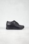 Women's Genuine Leather Accessory Zippered and Lace-Up Comfort Shoes - 2
