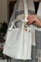 Gray Color Wide Large Size Wide Strap Daily Women's Shoulder Bag 33X26 cm - 4