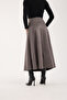Long Suede Skirt - 90 cm Full Length Flawed Suede Skirt - 2