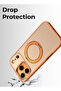 iPhone 17 Pro Max 360° Rotating Ring Stand Magnetic Case Slim Fit Orange - 8