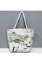 Bicycle Patterned Beach Bag