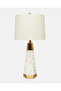 Cream Marble Table Lamp With Light-Up Base - 2