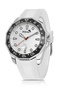 Mercek Calendar Rotating Case Silicone Men's Wristwatch White Black Silver Color Pl-7049E5X - 3