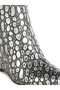 Women Tear Shaped Faux Leather Boots in Black Silver - 4
