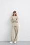 Haki̇ Women's O Oversized Pique Textured Wide-Leg Top and Bottom Set - 7