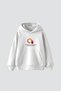 The Muhabbet Printed Oversized Unisex White Hoodie - 3