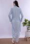 Cotton Piece Maternity and Breastfeeding Pajama Set with Dressing Gown Effortt - Blue - 5