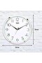 Ajanta Plastic Wall Clock 497-White – 28cm White Dial Analog Quartz Clock with Silver Rim - 2