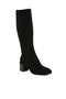 Women Microfiber Knee High Boots in Black