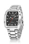 Rectangular Case Men's Wristwatch Silver Black Color Pl-7027E5X - 3