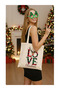 Love Christmas New Year Themed Thick Cloth Shoulder Bag - 2