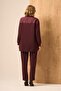 Women's Comfortable Fit Stone Set Plum 30938 - 5