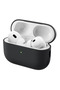 حافظة Apple AirPods Pro الجيل الثاني من السيليكون الفاخر غير اللامع باللون الأسود بدون حزام - 3