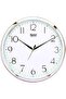 Ajanta Plastic Wall Clock 497-White – 28cm White Dial Analog Quartz Clock with Silver Rim