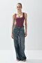 Women's Dusty Rose Square Neck Snap Body - 4