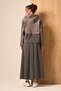Women's Comfortable Fit Scuba Spandex Suit Gray 31259 - 5