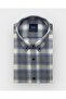 Regular Fit Winter Long Sleeve Button-Up Collar Plaid Multi-Color Shirt 3870m