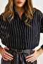 Women's Black Transparent Striped Undershirt Gml-19001402 - 3
