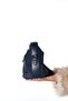 Island Navy Blue Suede Genuine Leather Women's Shoulder Bag - 5