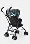 Black With Space Print Buggy With Round Canopy - 4