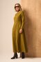 Women's Suede Dress Oil Green 31219 - 3
