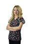 Unisex Black Love Patterned Veterinary Doctor Nurse Surgical Scrubs Uniform Set - 5