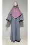Short Length Sandy Souffle Khimar Ready to Wear Hijab Scarf Lilac