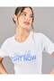 Women White Printed Rib T-Shirt - 4