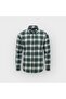 Regular Fit Winter Long Sleeve Button-Up Collar Plaid Multi-Color Shirt 3870Y - 4