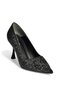 V820772109 Black Pearl Embroidery Thin Heeled Evening Dress Shoes - 6