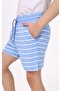 Boy's Striped Elastic Waist Pocketed Slit Shorts - 4