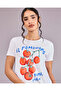 Women White Printed T-Shirt - 4