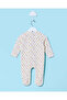 Baby Beige Embroidered Velour Sleepsuit - 3