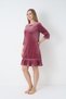 Women's Cotton Velvet Zippered Winter Dress / Dusty Rose 3716 - 4