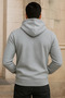 Men's Winter Pocketed Gray Oversized Sweatshirt - 5