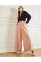 Women Peach Relaxed Wide Leg Coord Trouser - 5