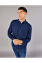 Men Navy Denim Shirt - 5